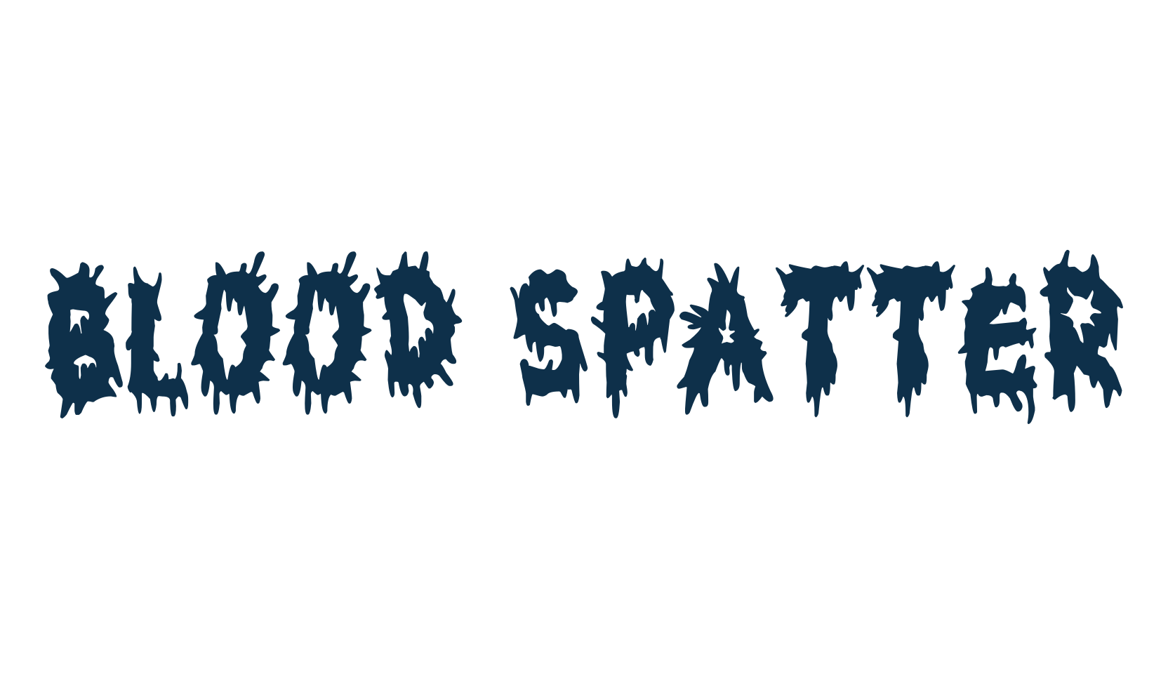 Blood Spatter, holiday halloween fancy decorative horror font preview