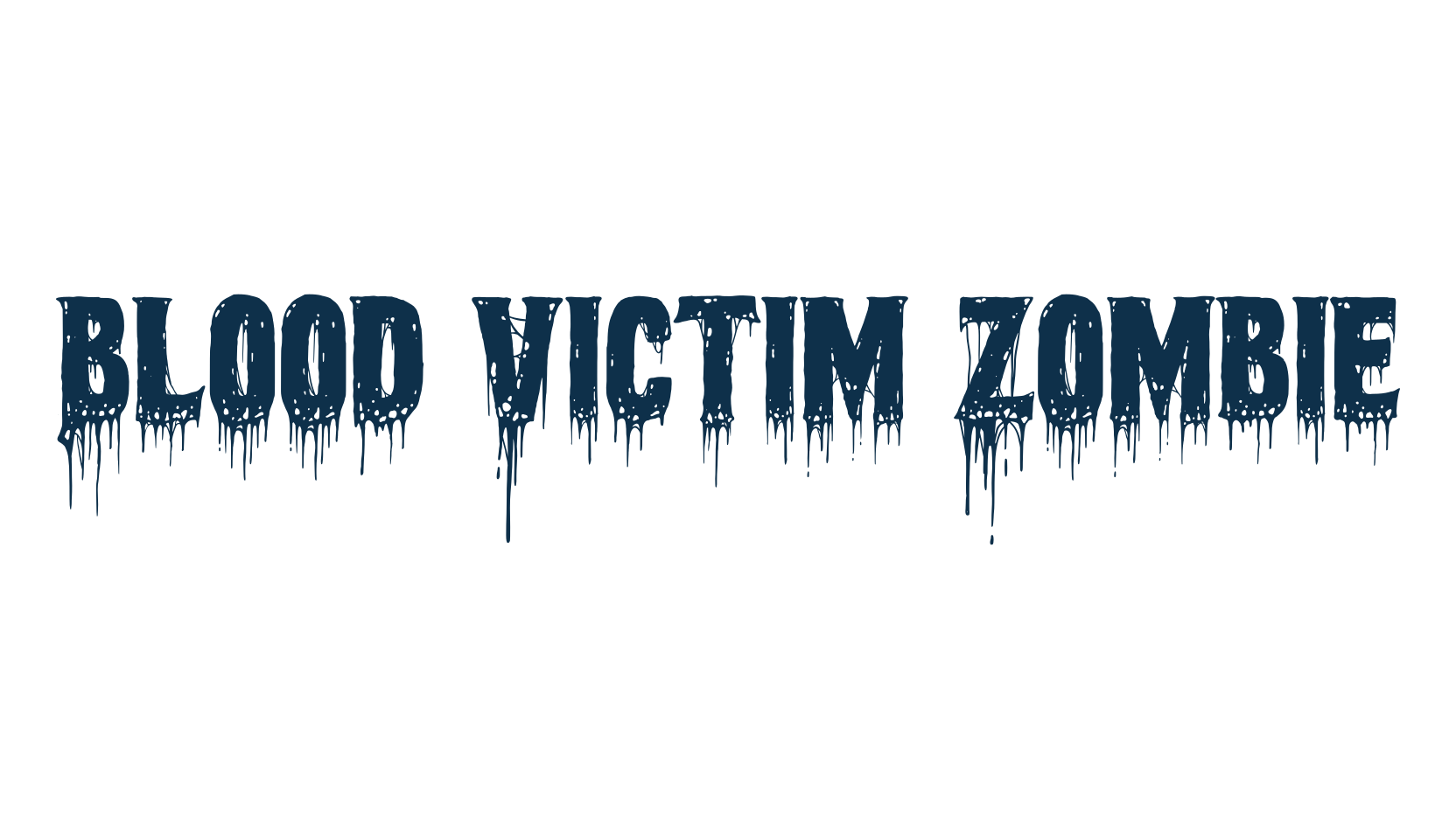 Blood Victim Zombie, halloween font preview
