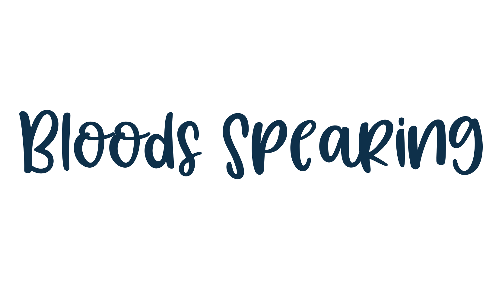 Bloods Spearing, script handwritten fancy decorative calligraphy font preview