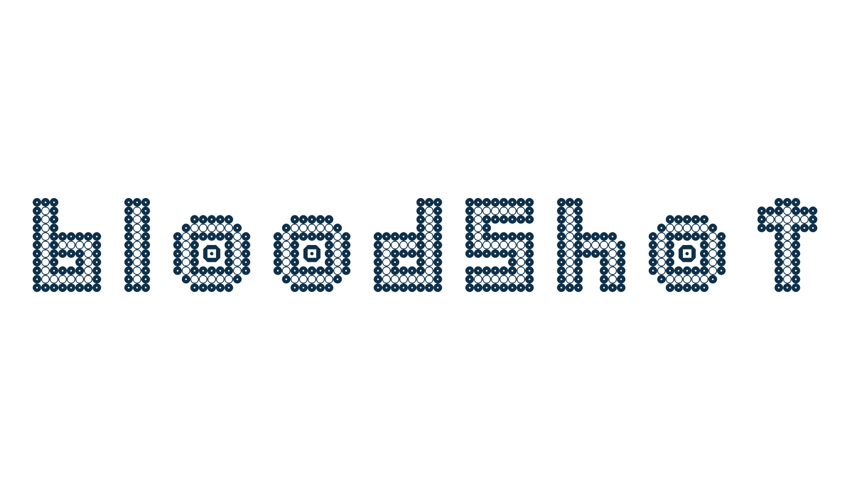Bloodshot, techno lcd sci-fi font preview