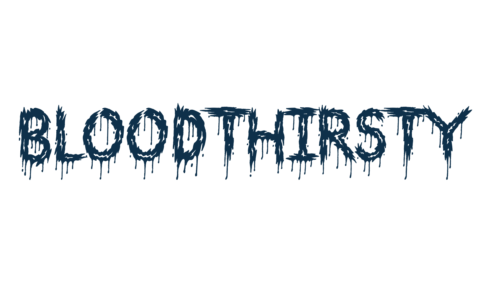 Bloodthirsty, halloween font preview