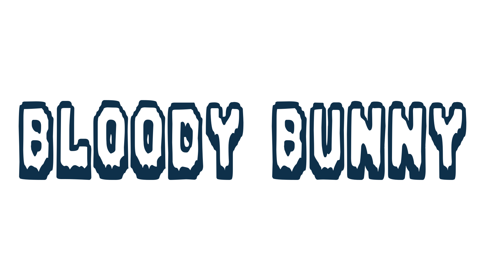 Bloody Bunny, holiday halloween fancy decorative horror font preview