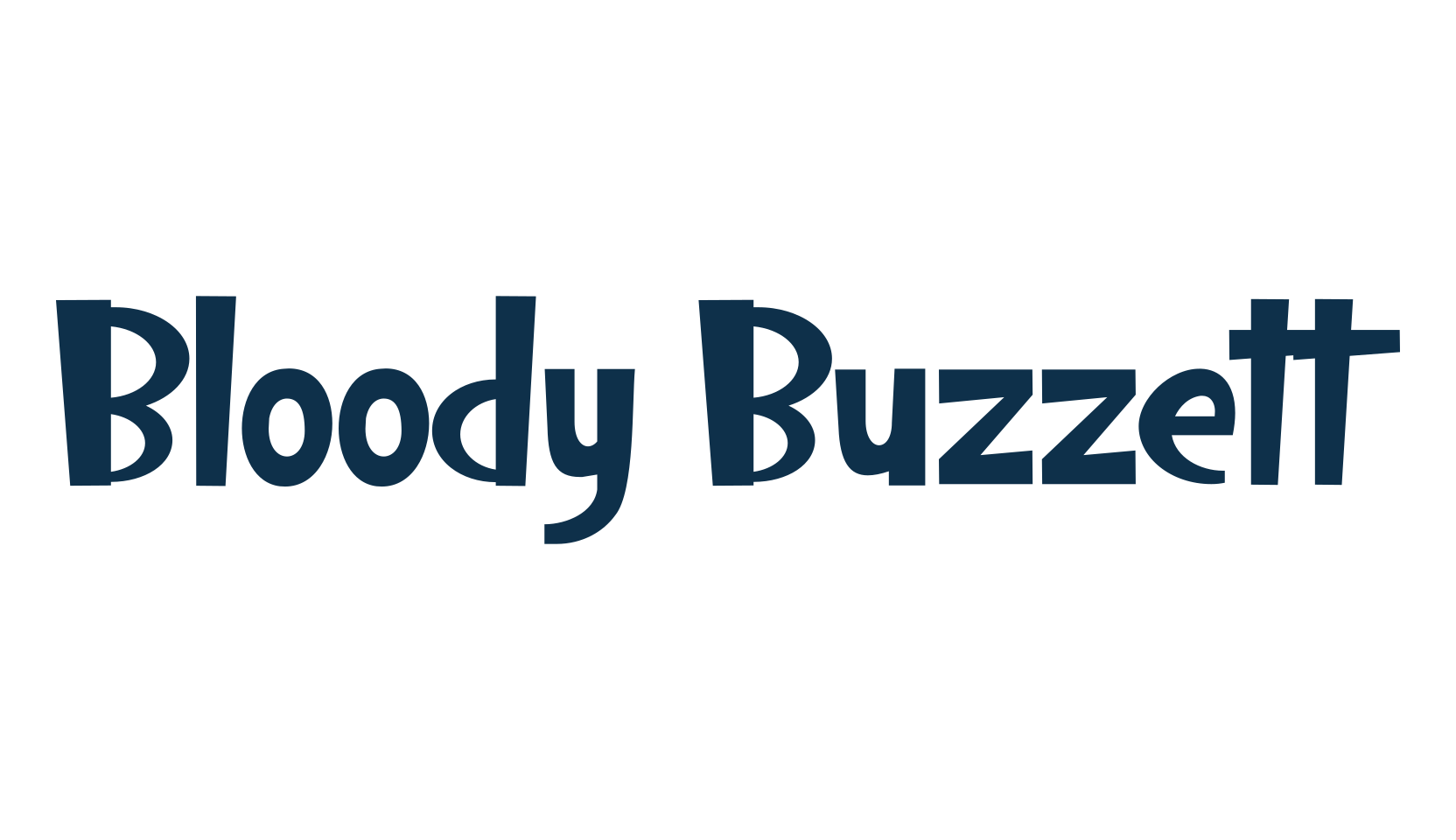 Bloody Buzzett, cartoon font preview