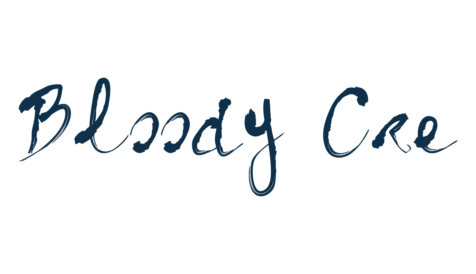 Bloody Cre, trash font preview