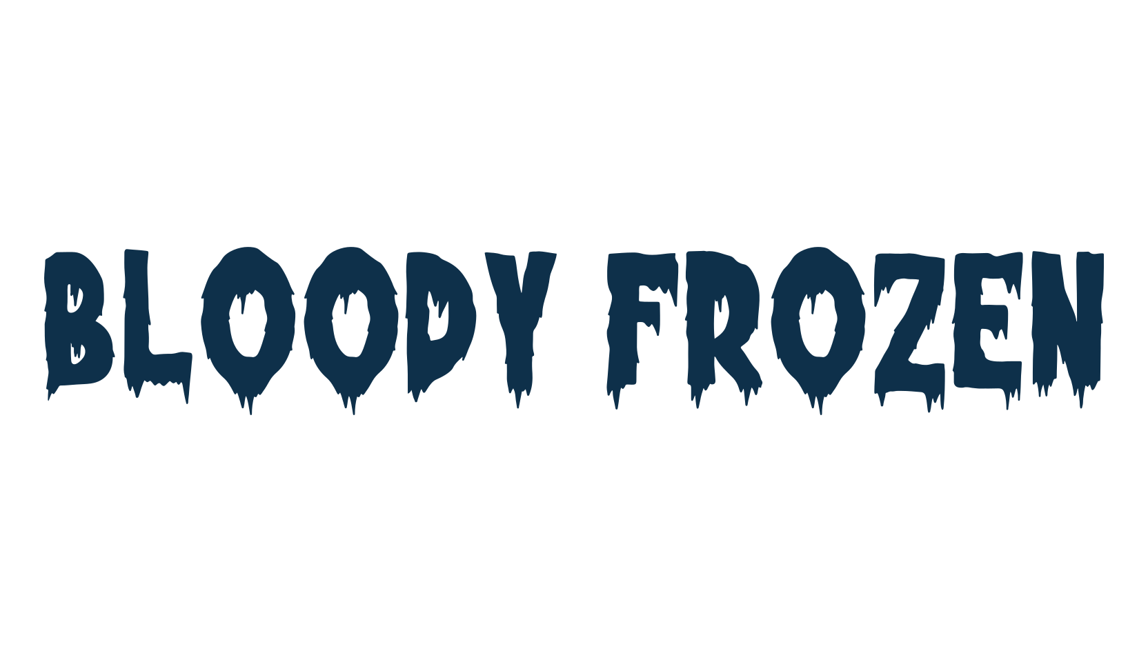 Bloody Frozen, fancy decorative font preview