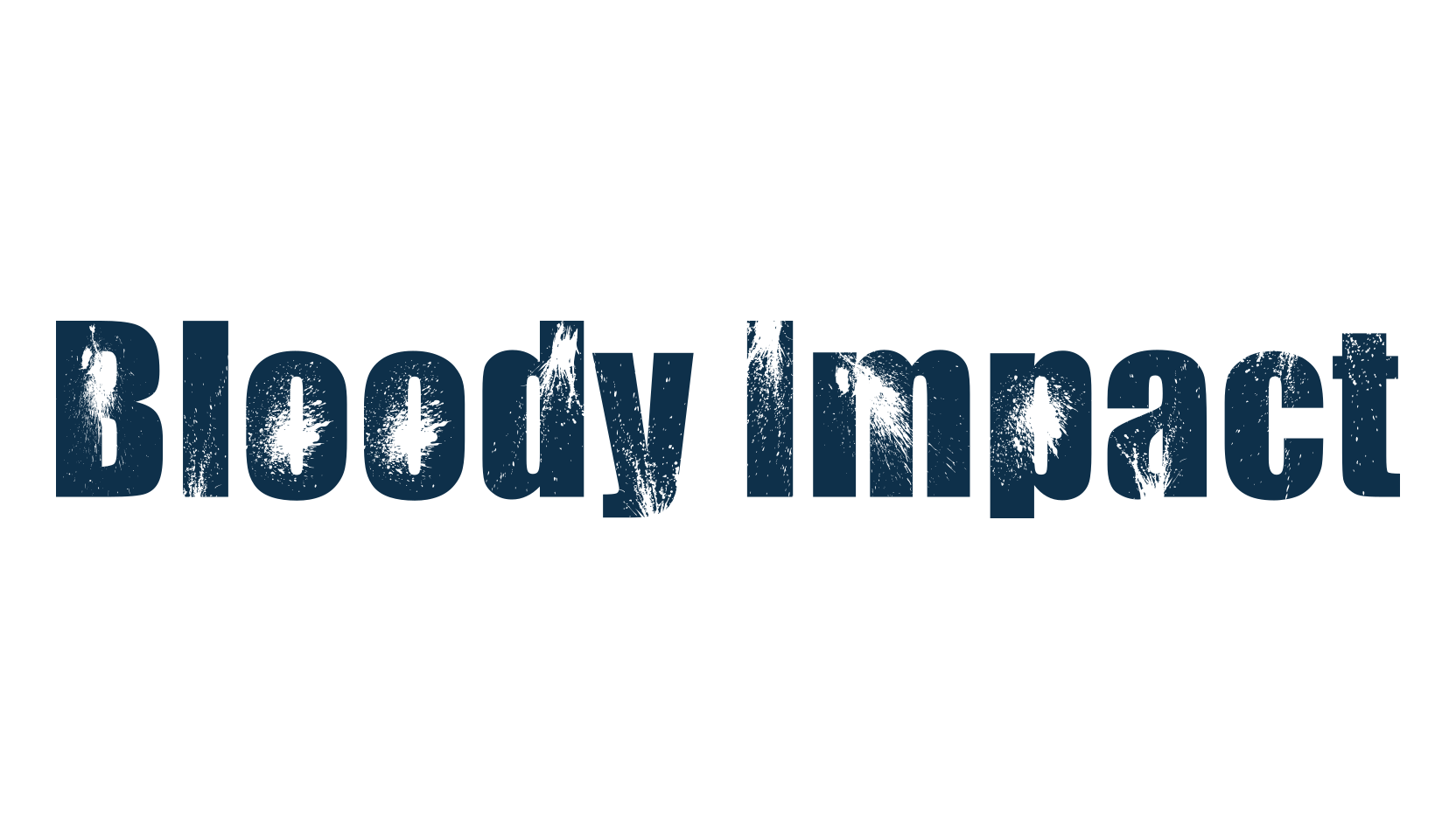 Bloody Impact, fancy destroy decorative font preview