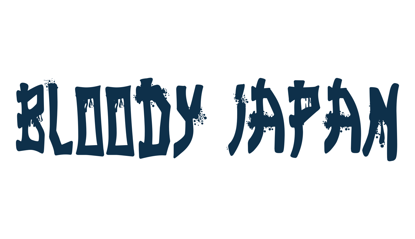 Bloody Japan, foreign look chinese, jpn font preview