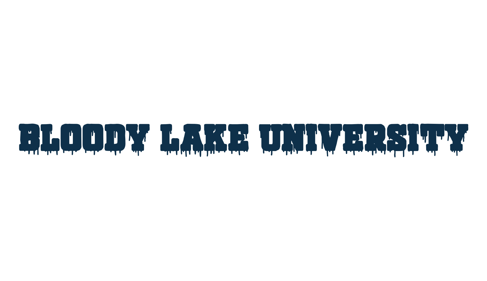 Bloody Lake University, holiday halloween fancy decorative horror font preview