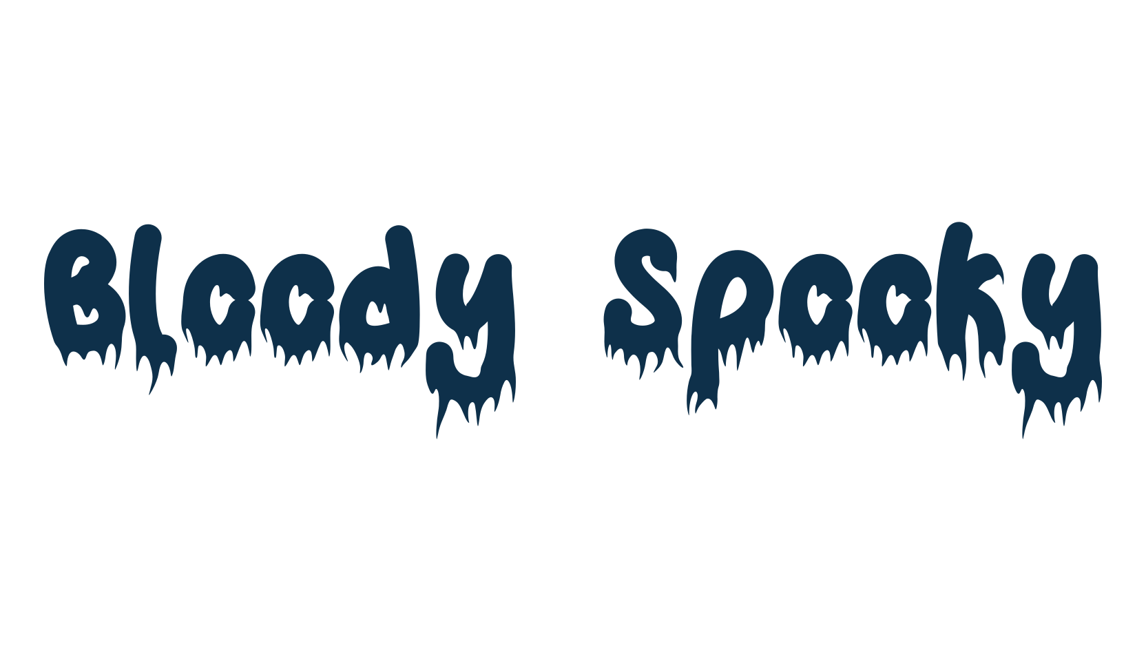 Bloody Spooky, display market font preview