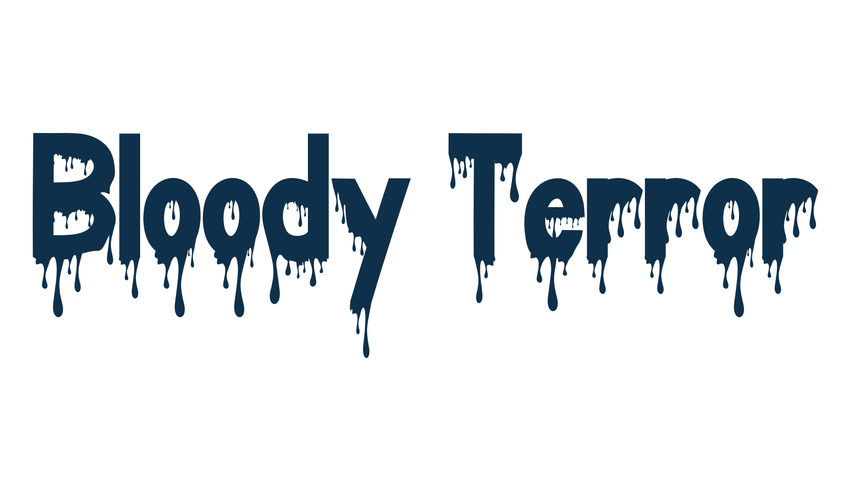 Bloody Terror, halloween font preview