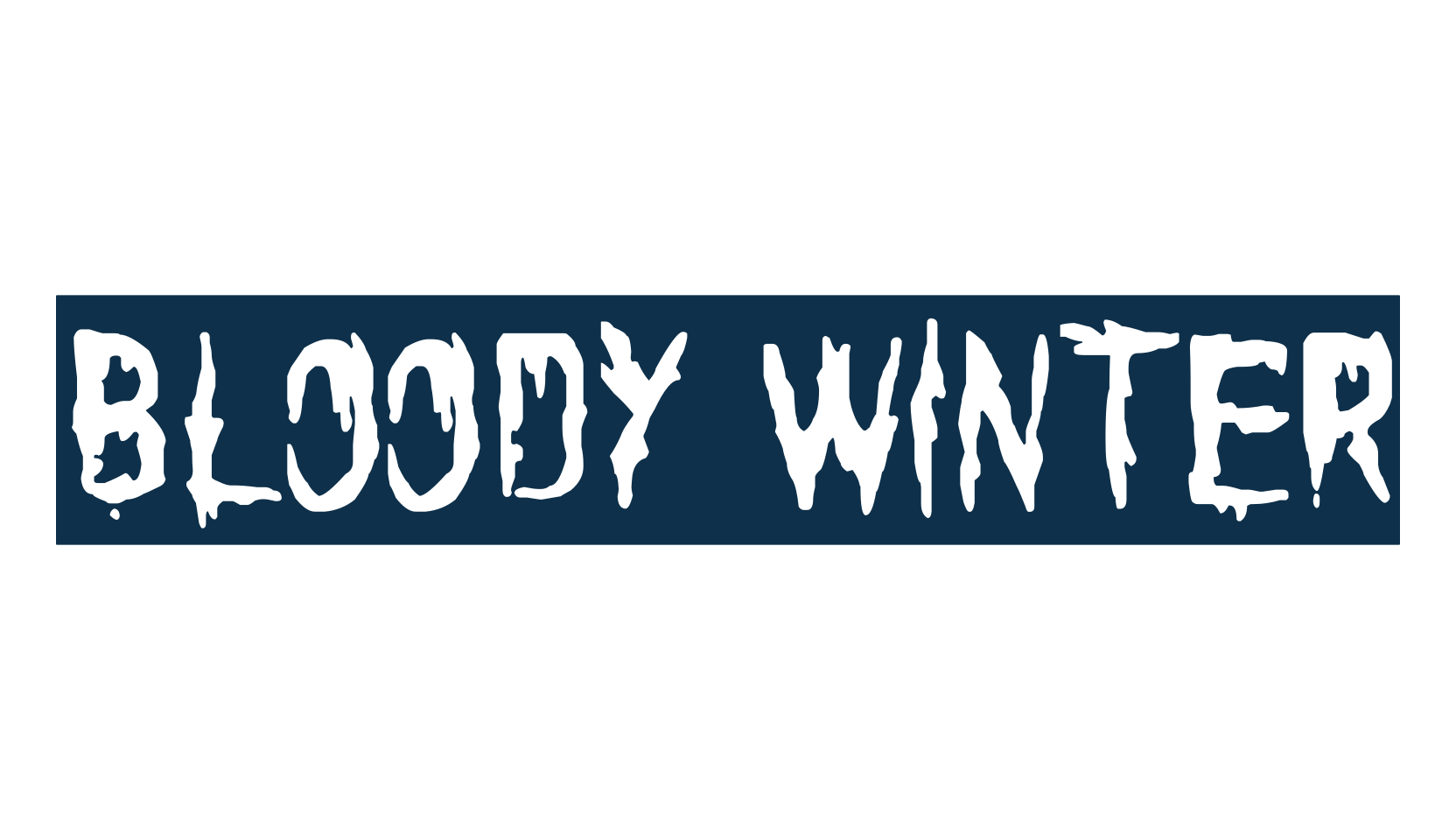 Bloody Winter, halloween font preview