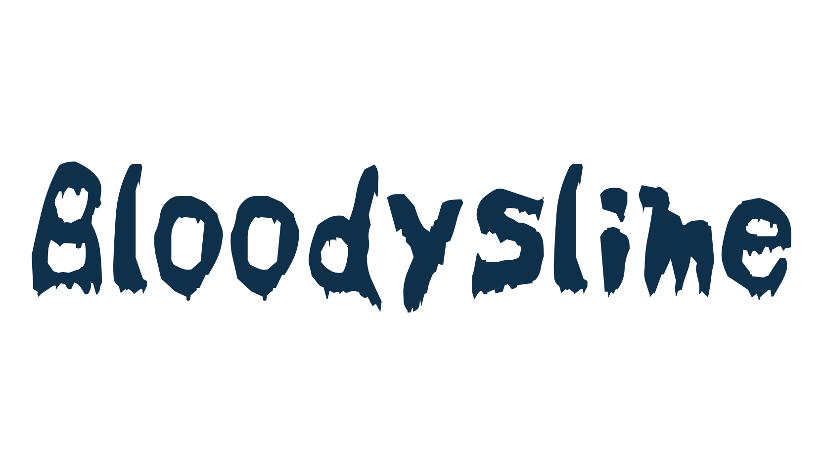 Bloodyslime, halloween font preview