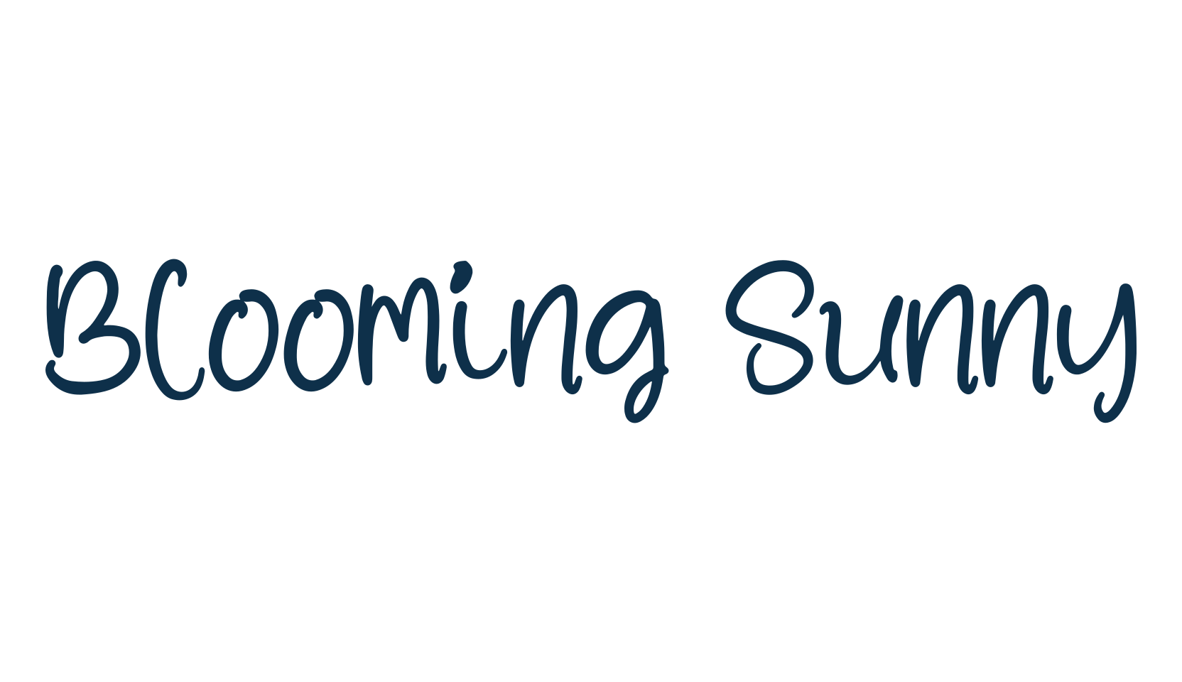 Blooming Sunny, script handwritten fancy decorative calligraphy font preview