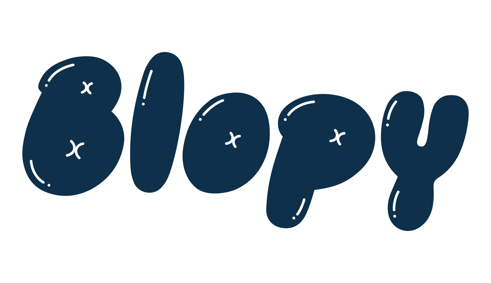 Blopy, fancy groovy decorative font preview