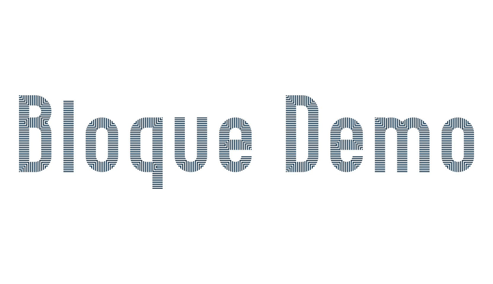 Bloque Demo, fancy decorative font preview