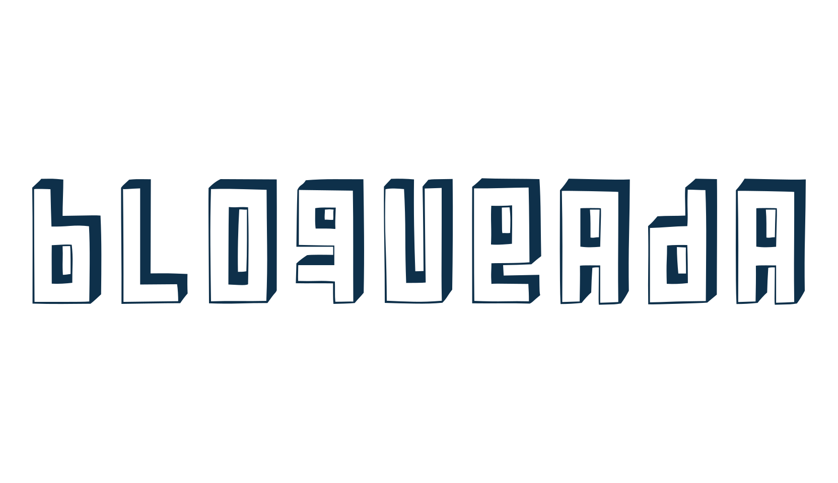 Bloqueada, fancy various decorative font preview