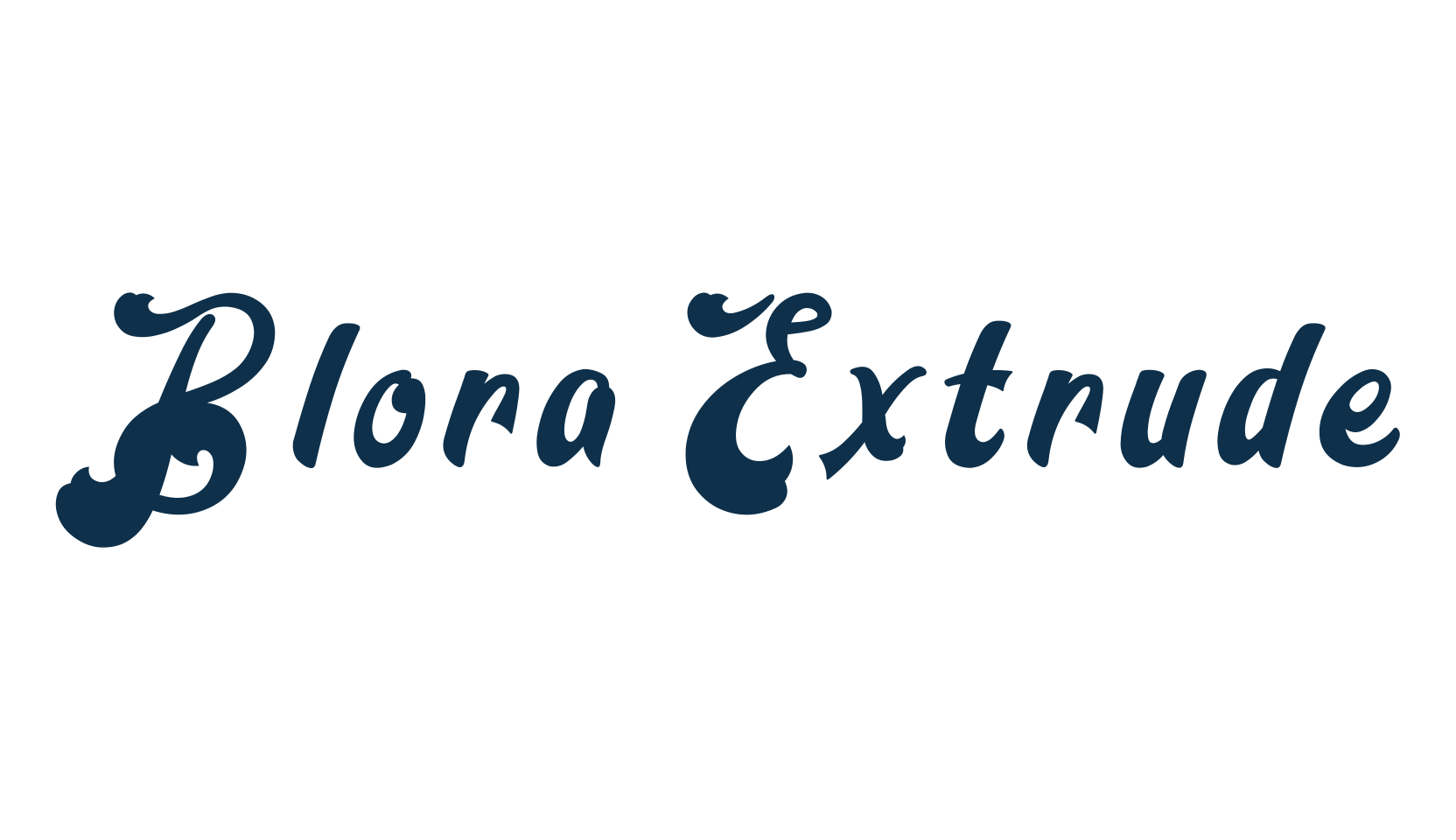 Blora Extrude, old school font preview