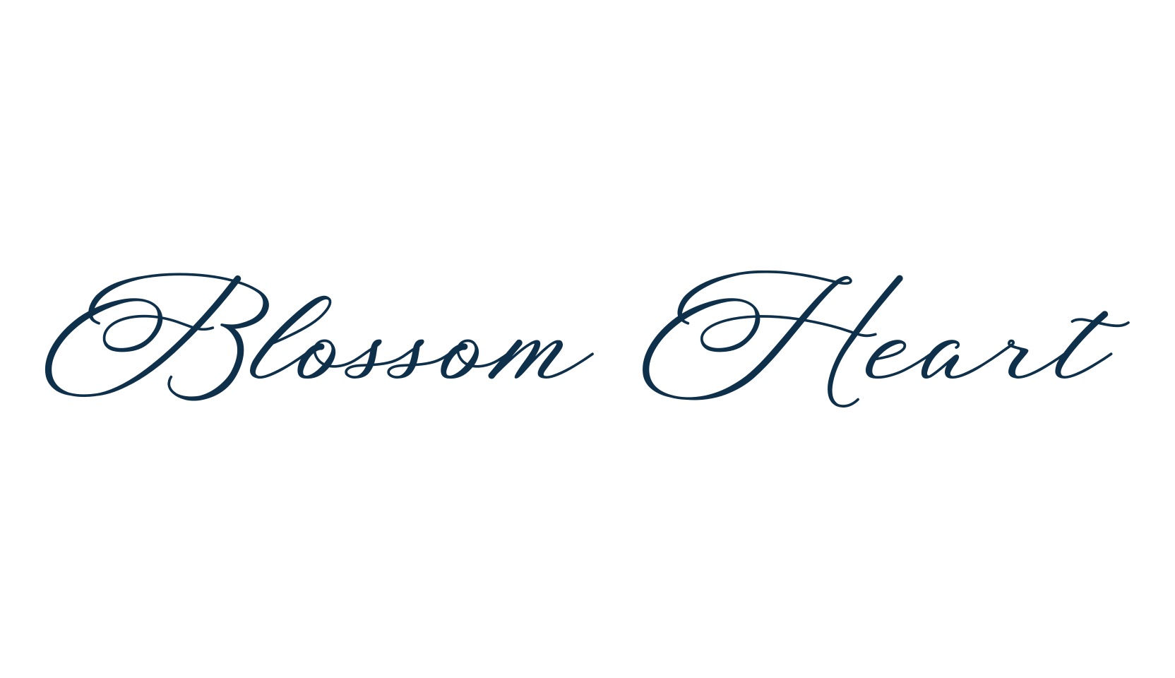 Blossom Heart, script calligraphy fancy decorative font preview