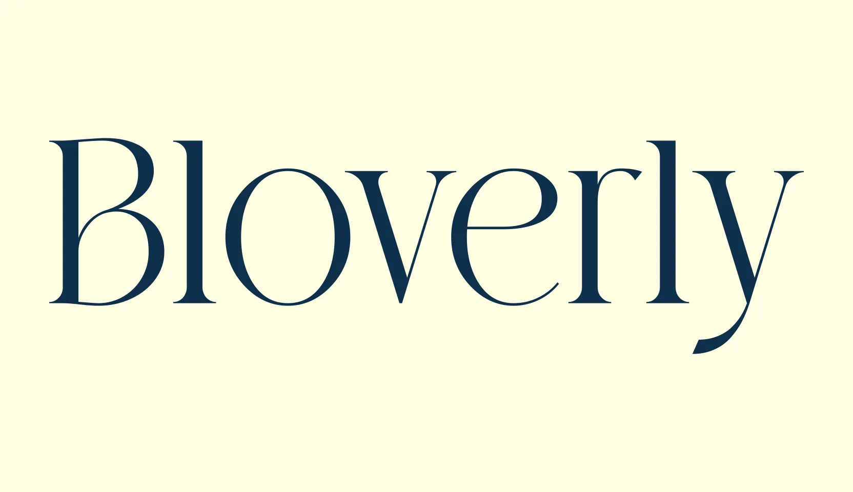 Bloverly, basic serif font preview