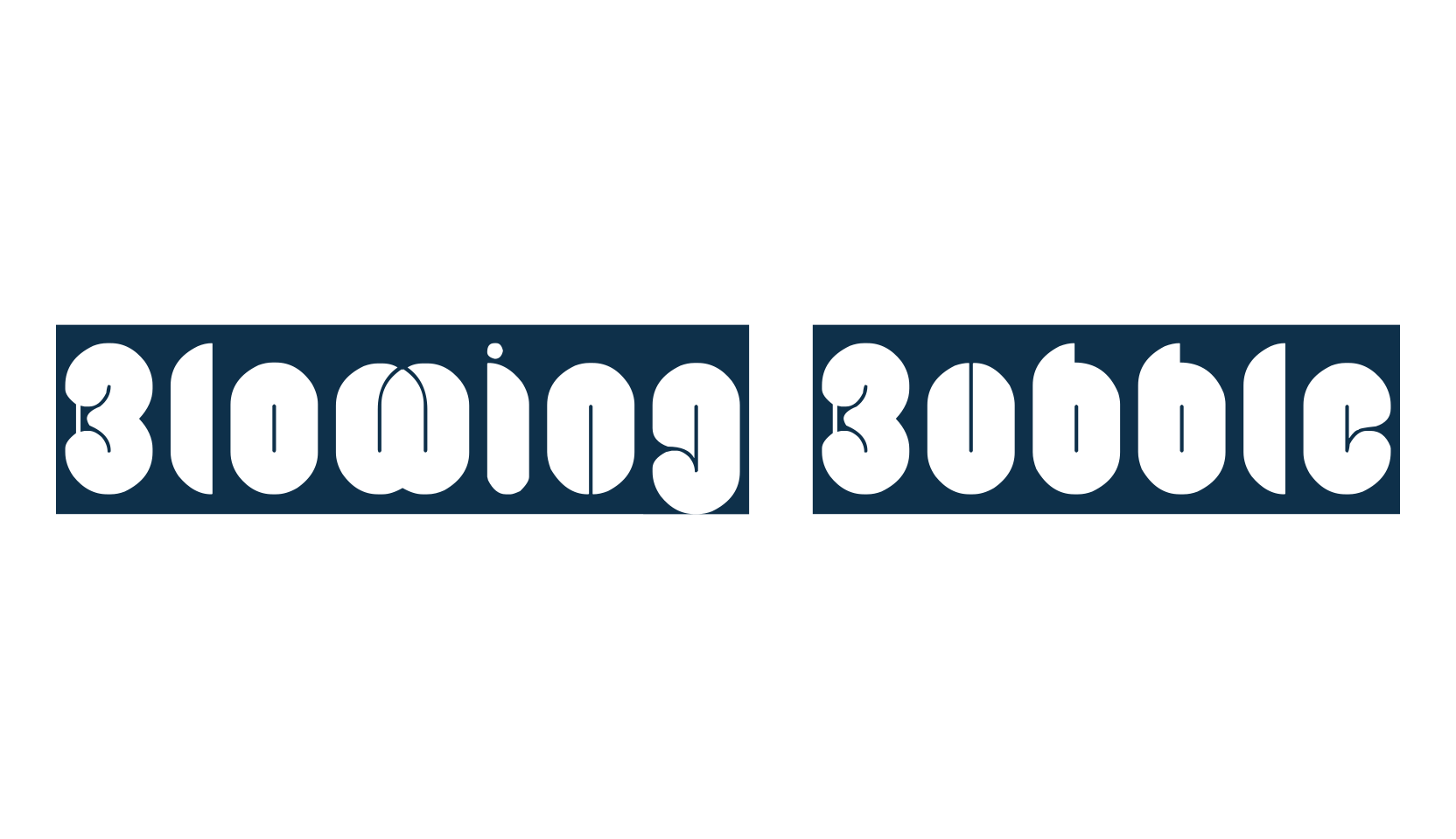 Blowing Bubble, fancy groovy decorative font preview