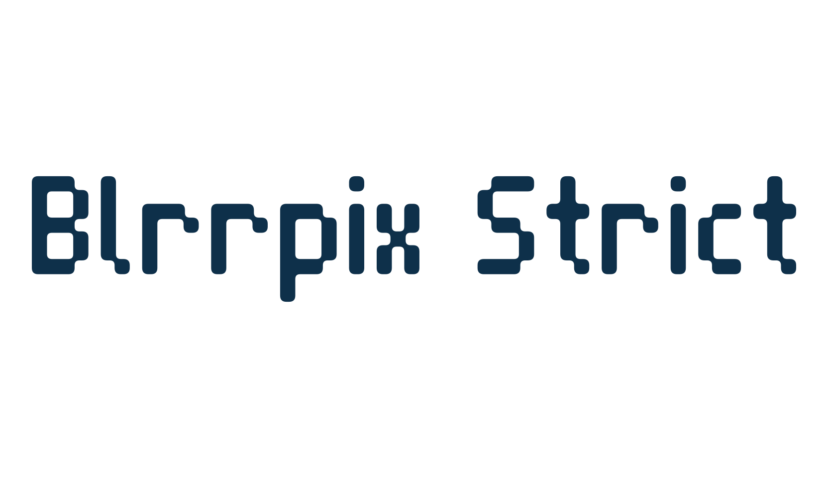 Blrrpix Strict, various font preview