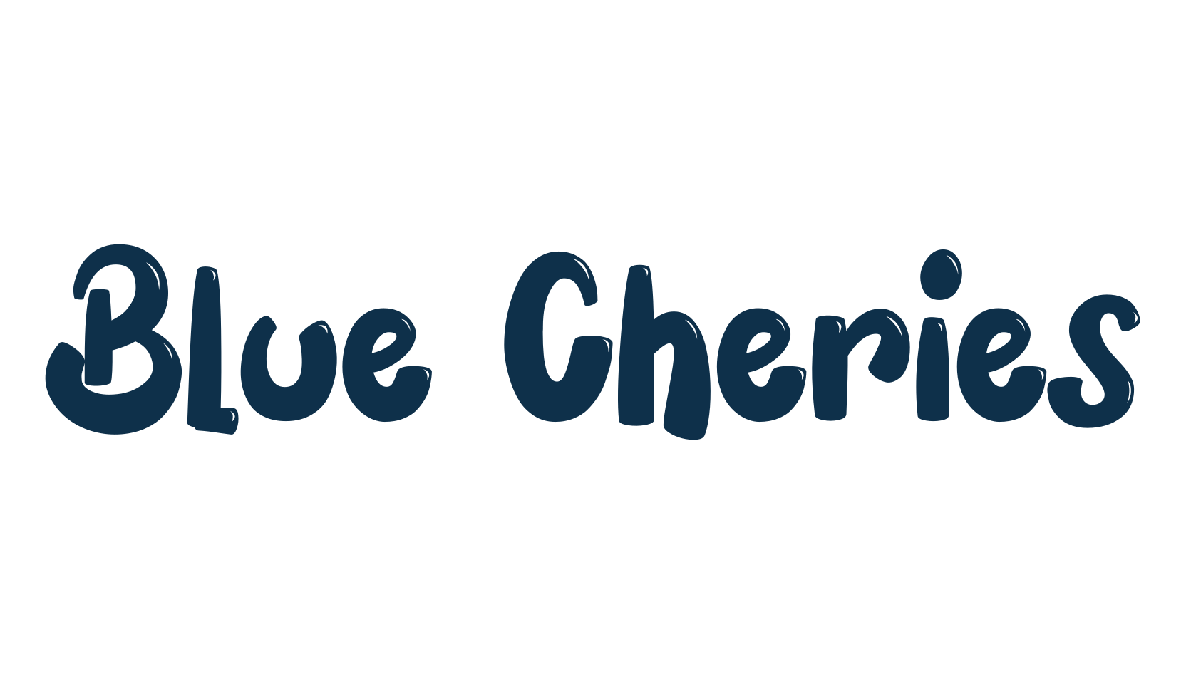 Blue Cheries, fancy cartoon decorative font preview