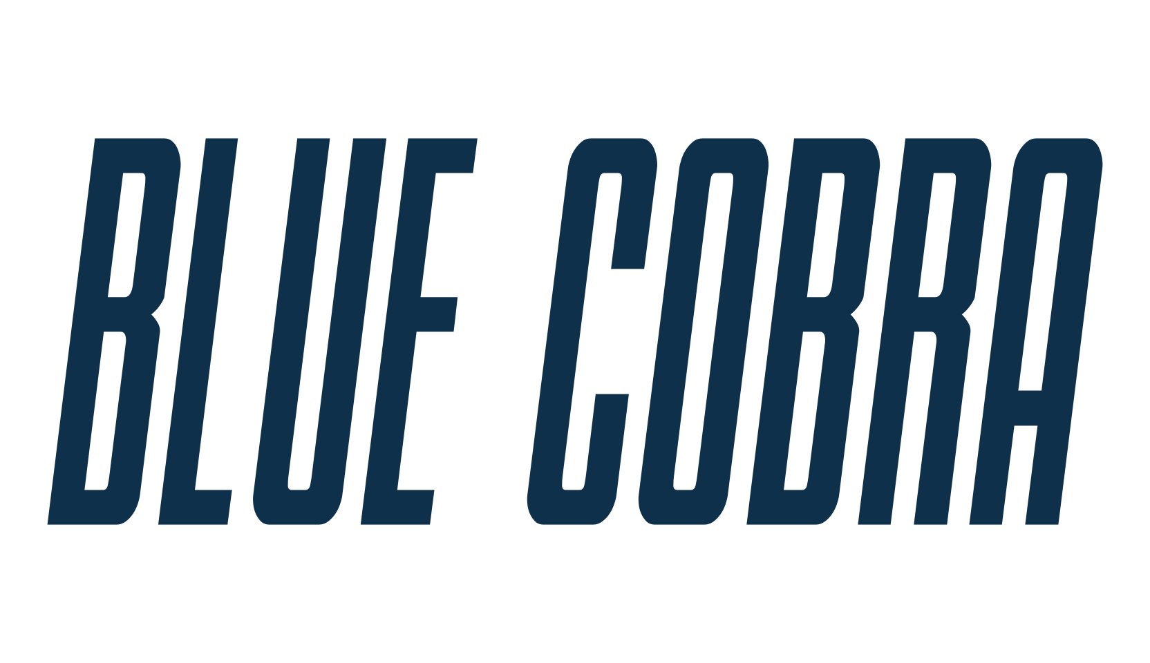 Blue Cobra, fancy various techno sci-fi font preview