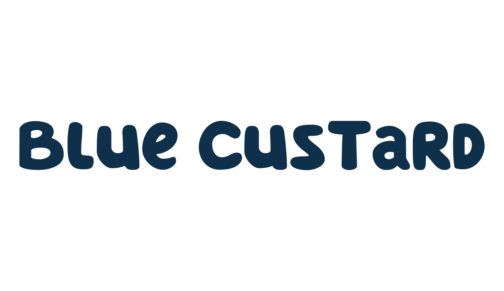 Blue Custard, fancy cartoon decorative font preview