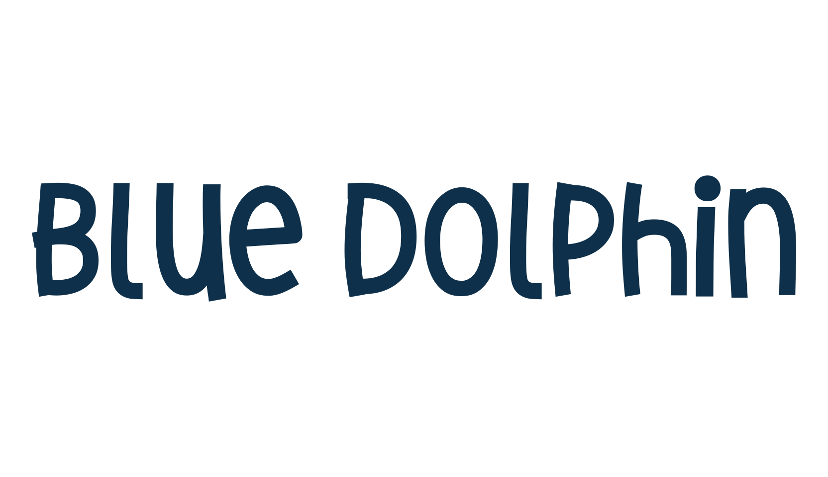 Blue Dolphin, fancy cartoon decorative font preview