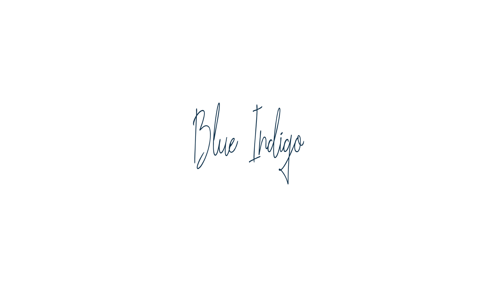 Blue Indigo, handwriting font preview