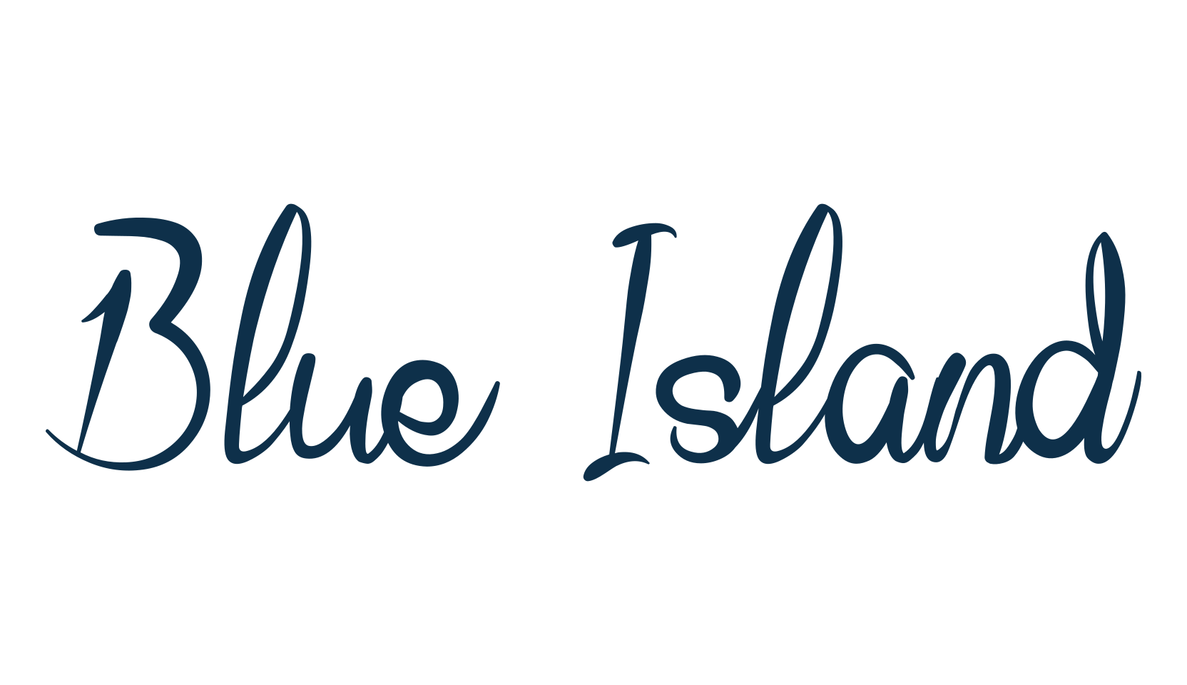 Blue Island, script handwritten fancy decorative calligraphy font preview