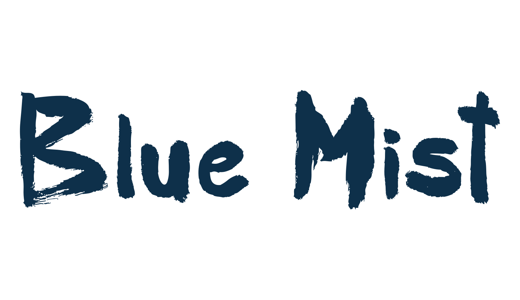 Blue Mist, script brush fancy decorative calligraphy font preview
