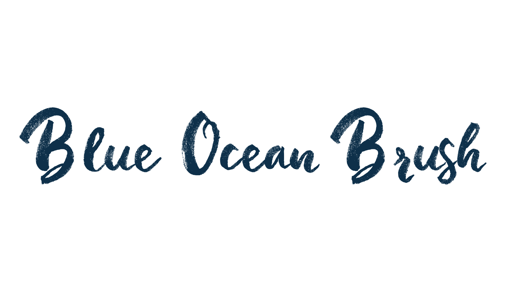 Blue Ocean Brush, brush font preview