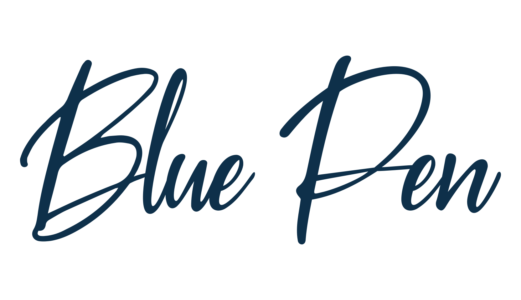 Blue Pen, handwriting font preview