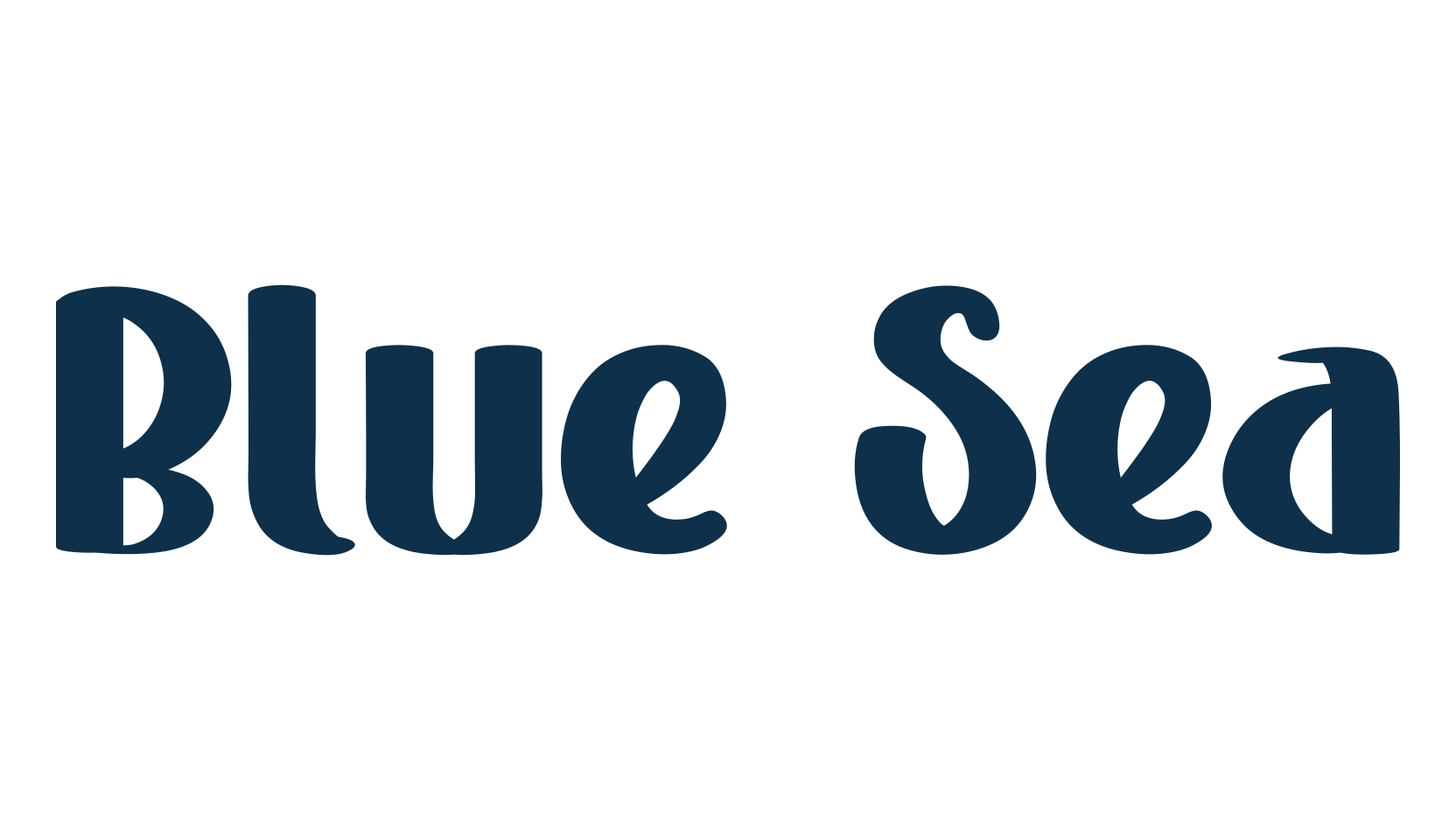 Blue Sea, cartoon font preview