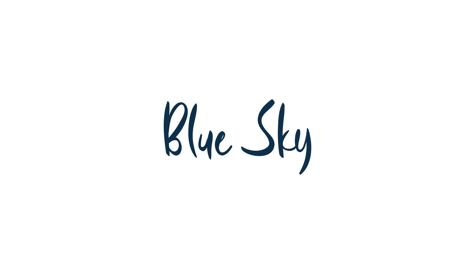 Blue Sky, brush font preview
