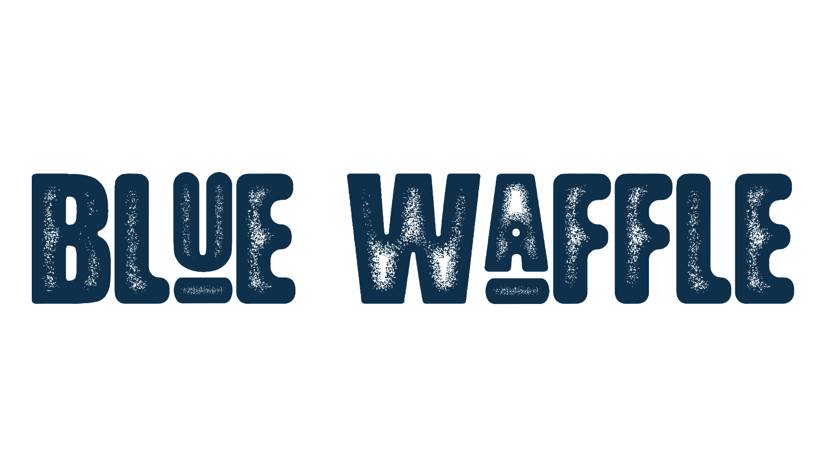 Blue Waffle, eroded font preview