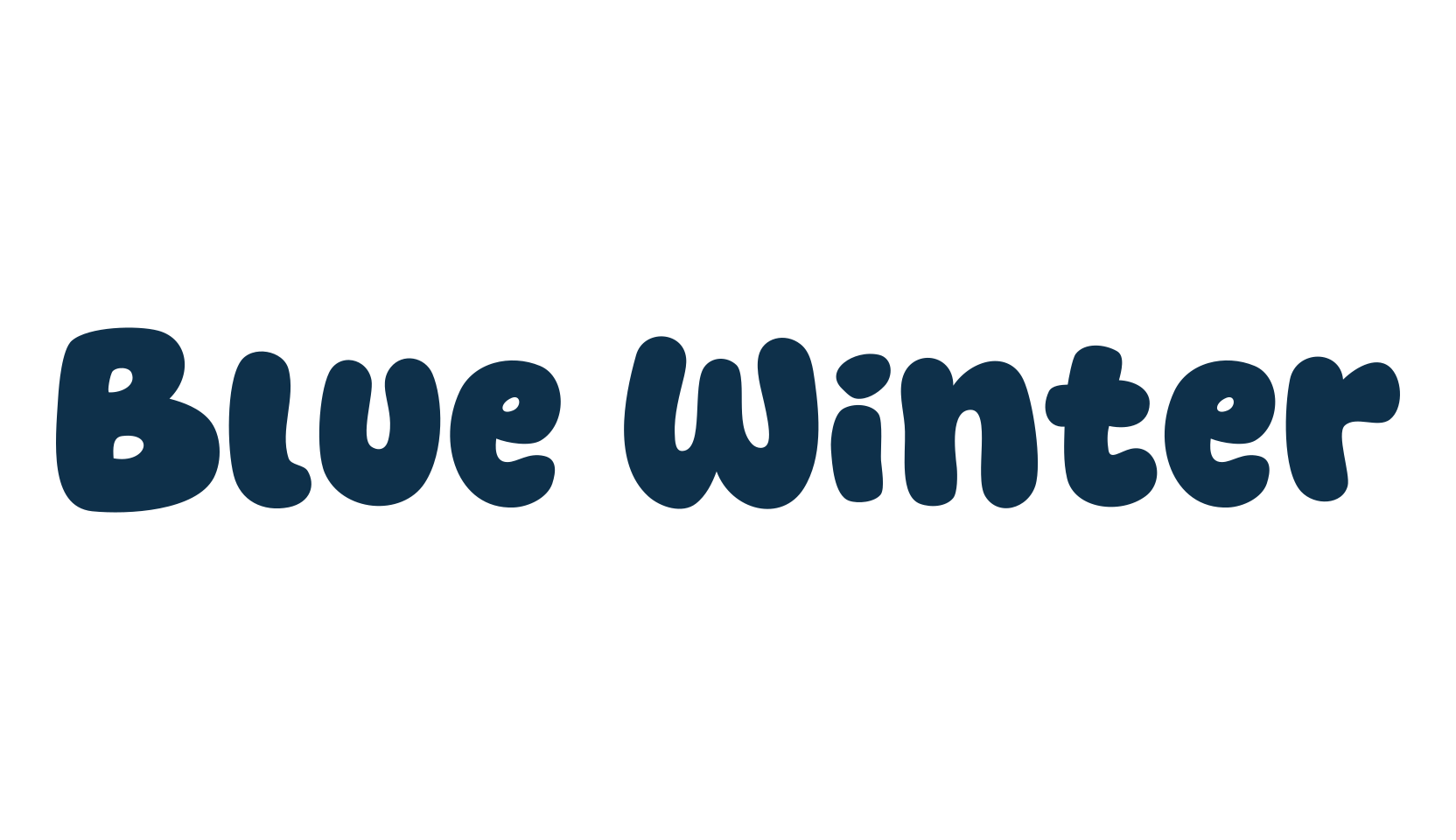 Blue Winter, cartoon font preview
