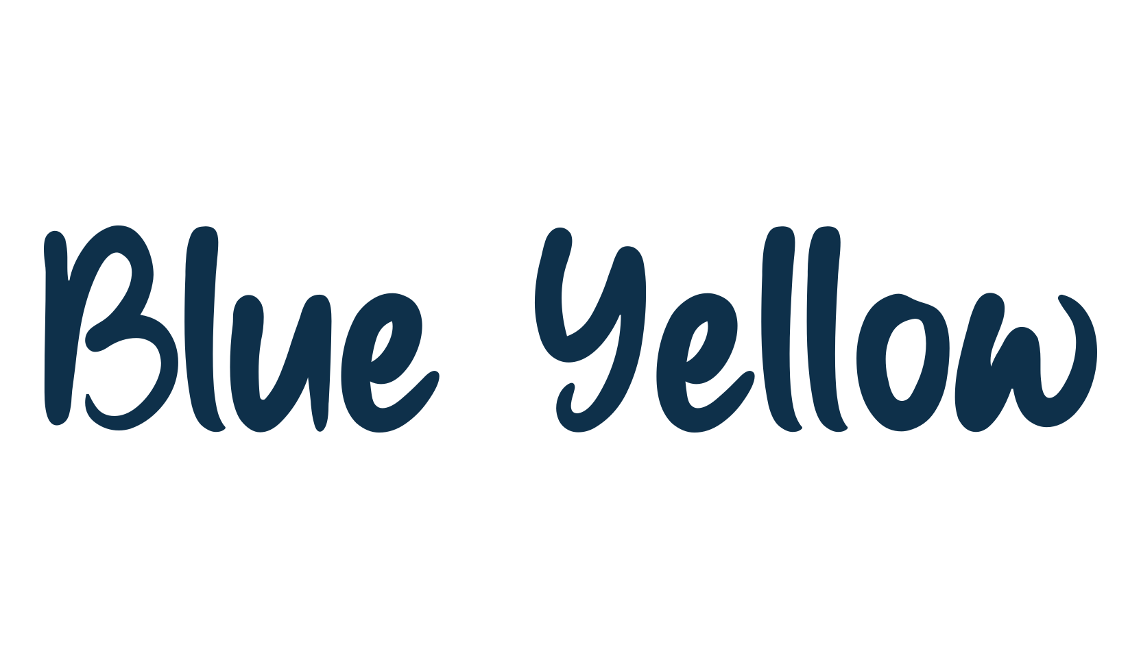 Blue Yellow, fancy various decorative script calligraphy font preview