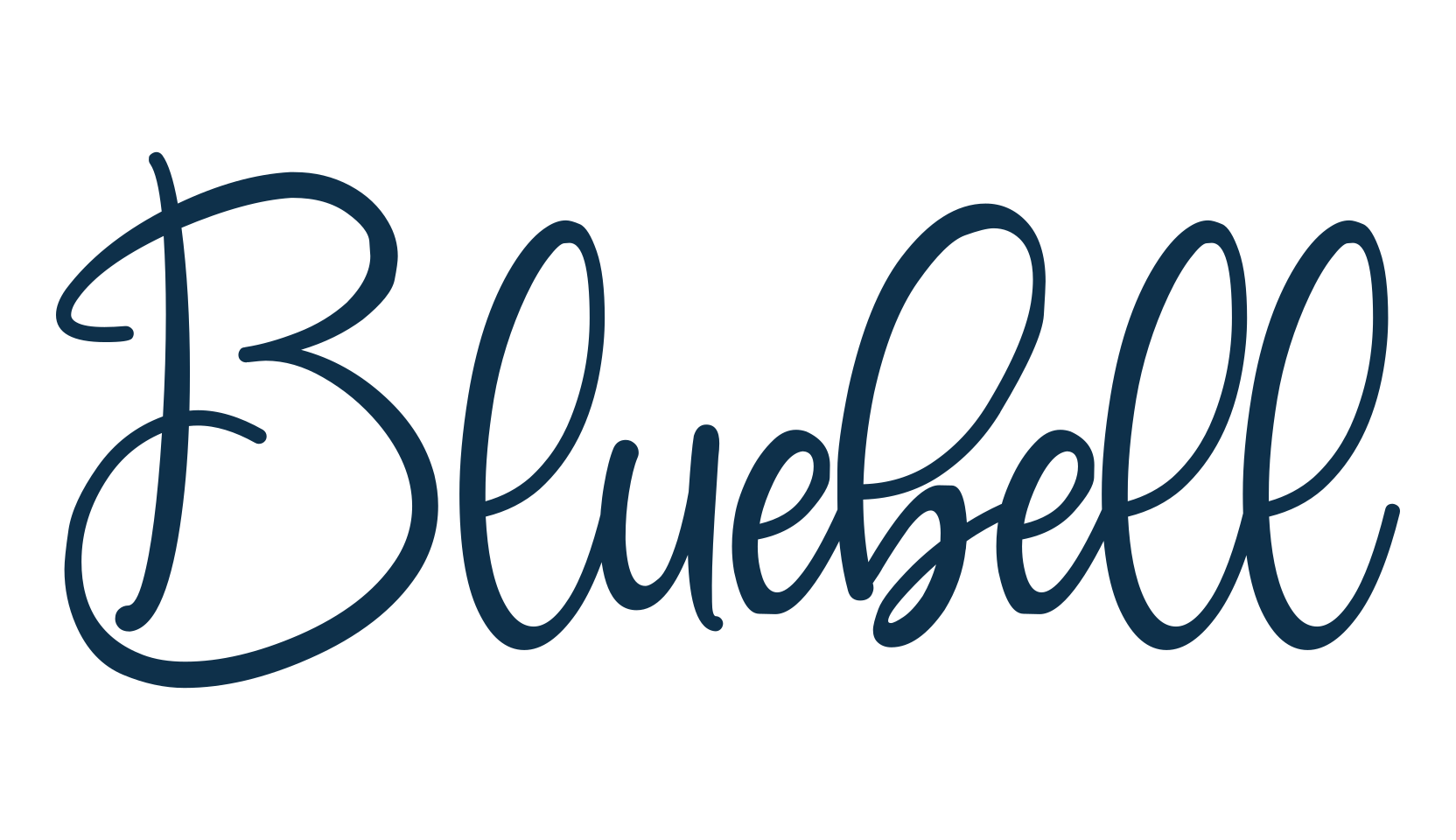 Bluebell (bluebell-2), calligraphy font preview