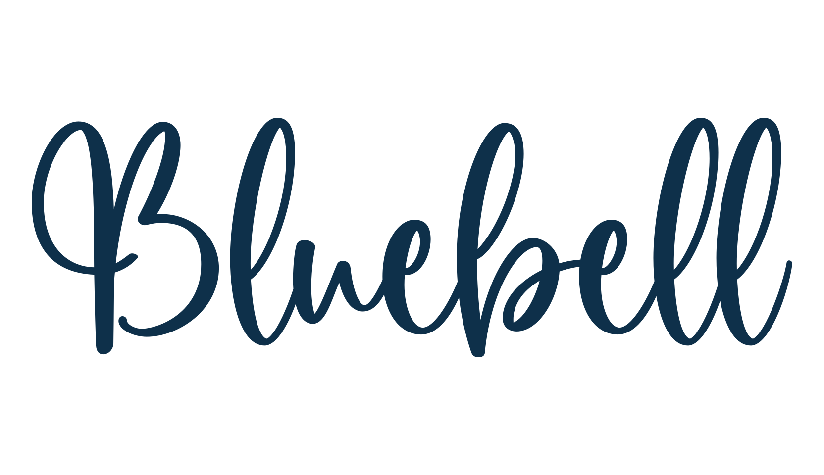 Bluebell (bluebell-3), script calligraphy fancy decorative font preview
