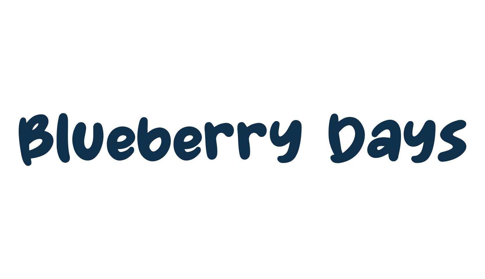 Blueberry Days, cartoon font preview