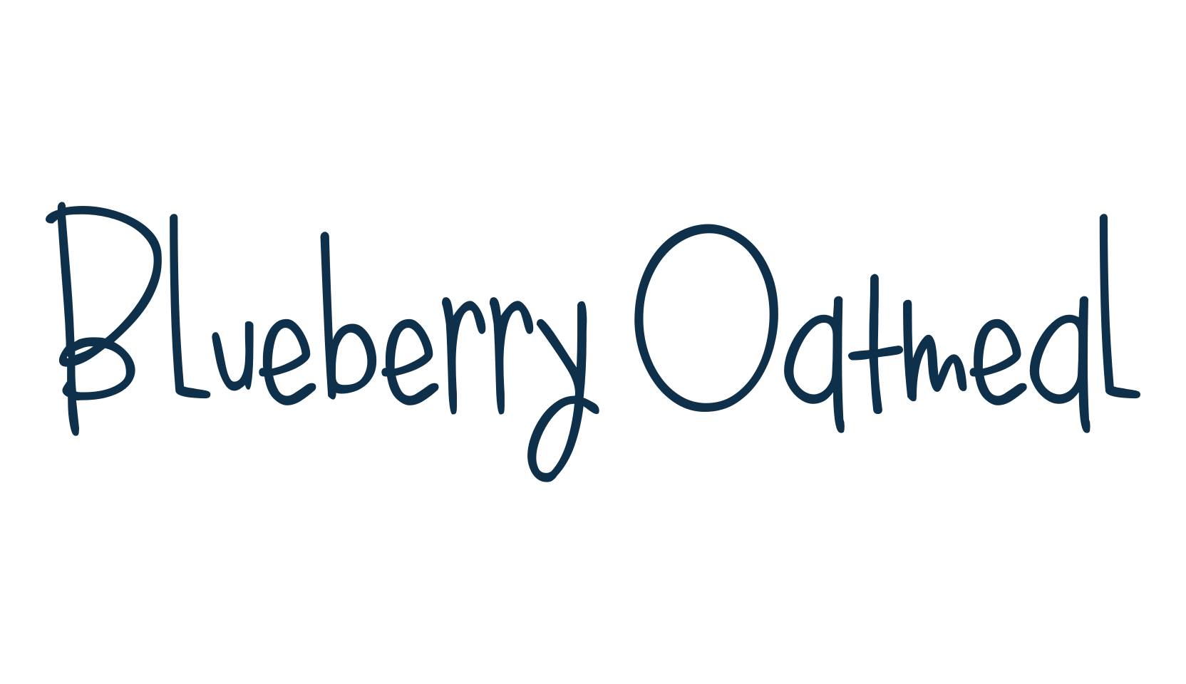 Blueberry Oatmeal, handwriting font preview