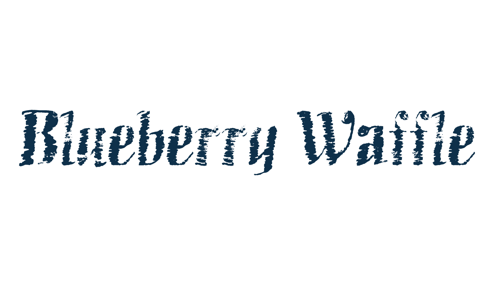 Blueberry Waffle, fancy eroded decorative font preview