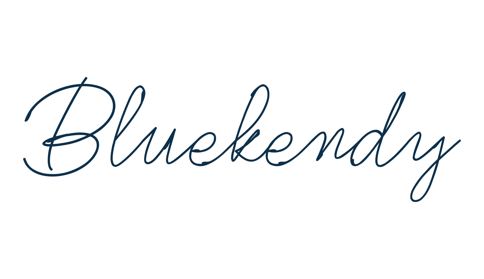 Bluekendy, script handwritten fancy decorative calligraphy font preview