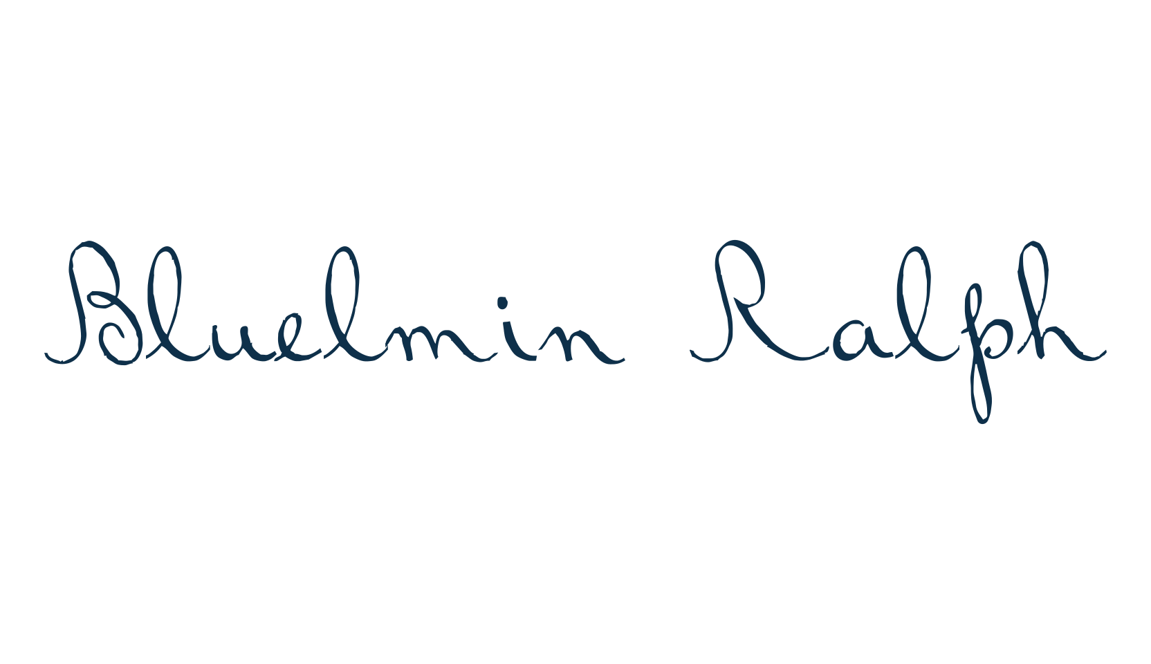 Bluelmin Ralph, script calligraphy fancy decorative font preview