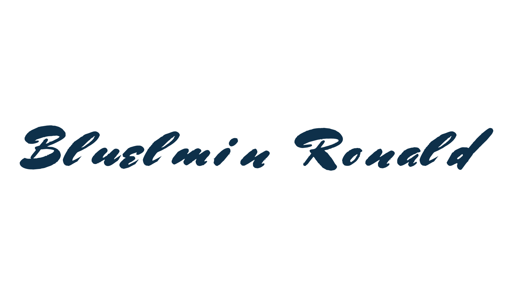 Bluelmin Ronald, brush font preview