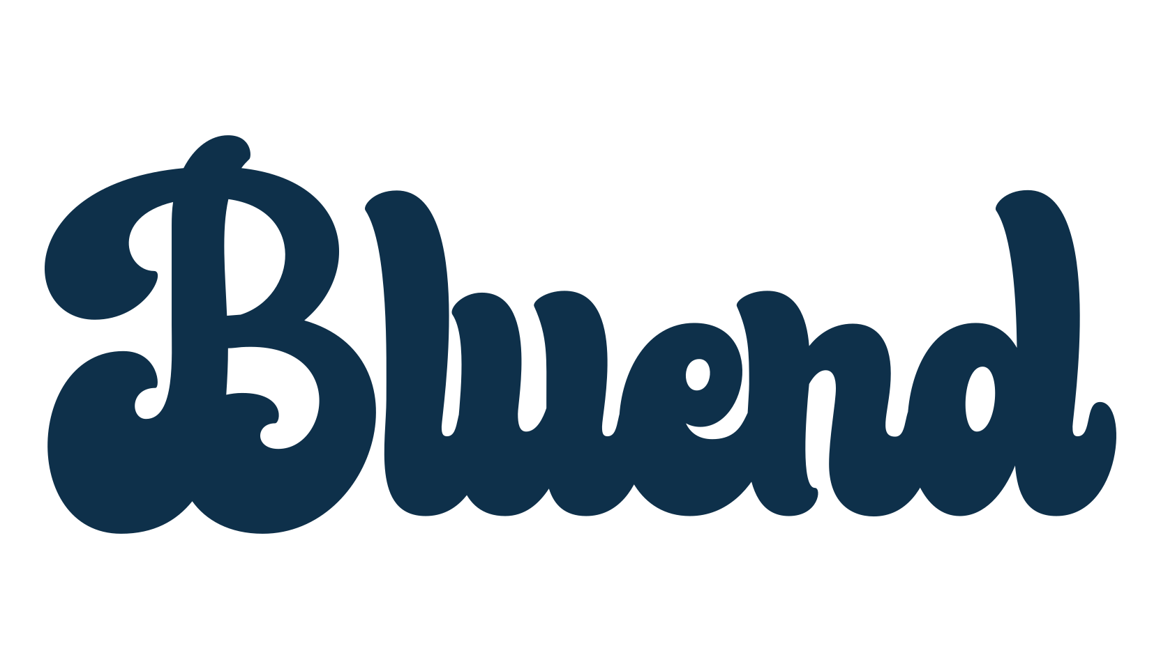 Bluend, old school font preview