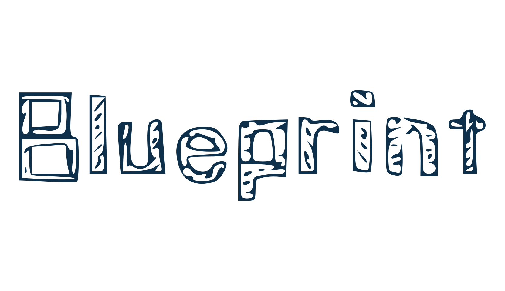 Blueprint, cartoon font preview