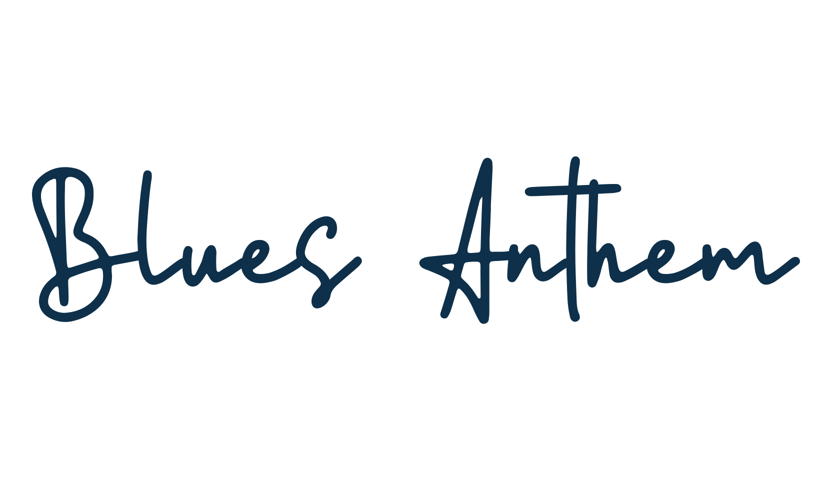 Blues Anthem, handwriting font preview